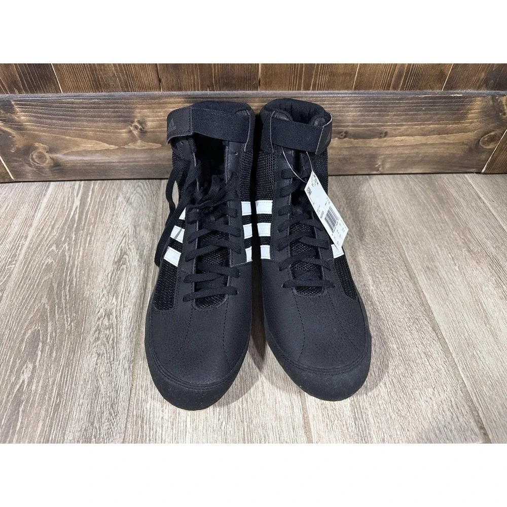 Adidas HVC‎ 2 Wrestling Shoes NWOB Men's Size 14.5 Black White Lightweight